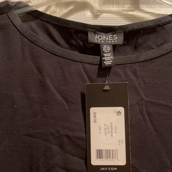 Jones Ny small Black Cotton T with Crewneck NWT - Picture 3 of 5